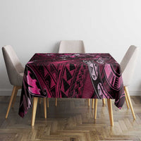 Hawaii Makahiki Season Tablecloth Floral Tribal Tattoo Pink Galaxy LT05 - Polynesian Pride