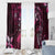 Hawaii Makahiki Season Window Curtain Floral Tribal Tattoo Pink Galaxy