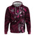 Hawaii Makahiki Season Zip Hoodie Floral Tribal Tattoo Pink Galaxy