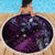 Hawaii Makahiki Season Beach Blanket Floral Tribal Tattoo Purple Galaxy