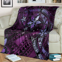 Hawaii Makahiki Season Blanket Floral Tribal Tattoo Purple Galaxy LT05 - Polynesian Pride