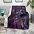 Hawaii Makahiki Season Blanket Floral Tribal Tattoo Purple Galaxy