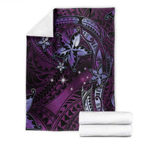 Hawaii Makahiki Season Blanket Floral Tribal Tattoo Purple Galaxy LT05 - Polynesian Pride