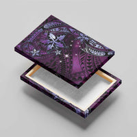 Hawaii Makahiki Season Canvas Wall Art Floral Tribal Tattoo Purple Galaxy LT05 - Polynesian Pride