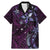 Hawaii Makahiki Season Family Matching Mermaid Dress and Hawaiian Shirt Floral Tribal Tattoo Purple Galaxy