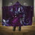 Hawaii Makahiki Season Hooded Blanket Floral Tribal Tattoo Purple Galaxy