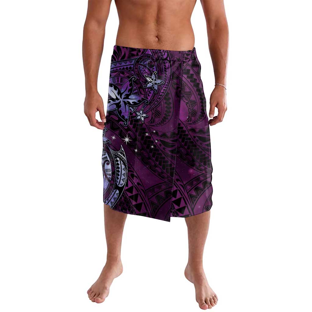 Hawaii Makahiki Season Lavalava Floral Tribal Tattoo Purple Galaxy LT05 Purple - Polynesian Pride