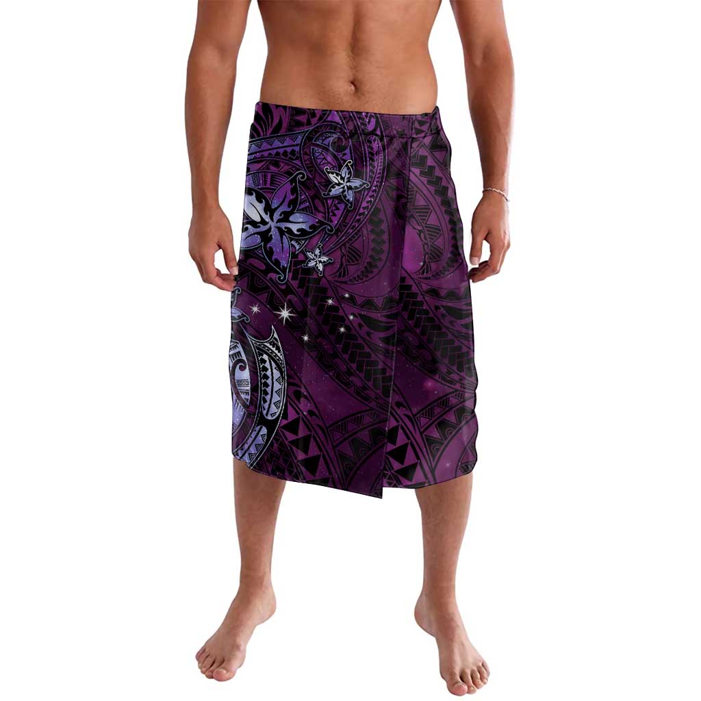 Hawaii Makahiki Season Lavalava Floral Tribal Tattoo Purple Galaxy