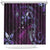 Hawaii Makahiki Season Shower Curtain Floral Tribal Tattoo Purple Galaxy