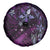 Hawaii Makahiki Season Spare Tire Cover Floral Tribal Tattoo Purple Galaxy