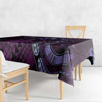 Hawaii Makahiki Season Tablecloth Floral Tribal Tattoo Purple Galaxy LT05 - Polynesian Pride