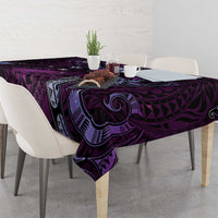 Hawaii Makahiki Season Tablecloth Floral Tribal Tattoo Purple Galaxy LT05 - Polynesian Pride