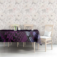 Hawaii Makahiki Season Tablecloth Floral Tribal Tattoo Purple Galaxy LT05 - Polynesian Pride