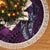 Hawaii Makahiki Season Tree Skirt Floral Tribal Tattoo Purple Galaxy