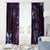 Hawaii Makahiki Season Window Curtain Floral Tribal Tattoo Purple Galaxy