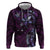 Hawaii Makahiki Season Zip Hoodie Floral Tribal Tattoo Purple Galaxy