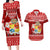 Personalized Tonga Christmas Couples Matching Long Sleeve Bodycon Dress and Hawaiian Shirt Kilisimasi Fiefia Santas Coat Of Arms LT05 Red - Polynesian Pride