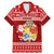 Personalized Tonga Christmas Family Matching Mermaid Dress and Hawaiian Shirt Kilisimasi Fiefia Santas Coat Of Arms LT05 Dad's Shirt - Short Sleeve Red - Polynesian Pride