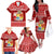 Personalized Tonga Christmas Family Matching Off Shoulder Long Sleeve Dress and Hawaiian Shirt Kilisimasi Fiefia Santas Coat Of Arms LT05 - Polynesian Pride