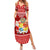 Personalized Tonga Christmas Family Matching Summer Maxi Dress and Hawaiian Shirt Kilisimasi Fiefia Santas Coat Of Arms LT05 Mom's Dress Red - Polynesian Pride