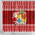 Tonga Christmas Shower Curtain Kilisimasi Fiefia Santas Coat Of Arms LT05 - Polynesian Pride