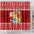 Tonga Christmas Shower Curtain Kilisimasi Fiefia Santas Coat Of Arms LT05 - Polynesian Pride