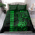 Hawaii Hauoli Makahiki Hou Bedding Set Lono Hawaiian God Kakau Polynesian Tribal Green LT05 - Polynesian Pride