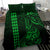 Hawaii Hauoli Makahiki Hou Bedding Set Lono Hawaiian God Kakau Polynesian Tribal Green LT05 - Polynesian Pride