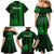 Personalized Hawaii Hauoli Makahiki Hou Family Matching Mermaid Dress and Hawaiian Shirt Lono Hawaiian God Kakau Polynesian Tribal Green LT05 - Polynesian Pride