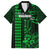 Personalized Hawaii Hauoli Makahiki Hou Family Matching Short Sleeve Bodycon Dress and Hawaiian Shirt Lono Hawaiian God Kakau Polynesian Tribal Green LT05 Dad's Shirt - Short Sleeve Green - Polynesian Pride