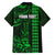 Personalized Hawaii Hauoli Makahiki Hou Family Matching Short Sleeve Bodycon Dress and Hawaiian Shirt Lono Hawaiian God Kakau Polynesian Tribal Green LT05 - Polynesian Pride