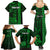 Personalized Hawaii Hauoli Makahiki Hou Family Matching Summer Maxi Dress and Hawaiian Shirt Lono Hawaiian God Kakau Polynesian Tribal Green LT05 - Polynesian Pride