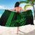 Hawaii Hauoli Makahiki Hou Sarong Lono Hawaiian God Kakau Polynesian Tribal Green LT05 - Polynesian Pride