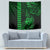 Hawaii Hauoli Makahiki Hou Tapestry Lono Hawaiian God Kakau Polynesian Tribal Green LT05 - Polynesian Pride