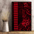 Hawaii Hauoli Makahiki Hou Canvas Wall Art Lono Hawaiian God Kakau Polynesian Tribal Red LT05 - Polynesian Pride