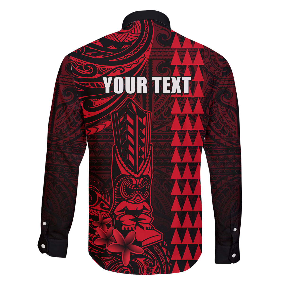 Personalized Hawaii Hauoli Makahiki Hou Family Matching Summer Maxi Dress and Hawaiian Shirt Lono Hawaiian God Kakau Polynesian Tribal Red LT05 - Polynesian Pride