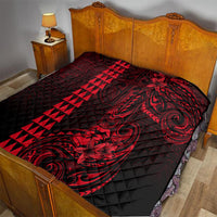 Hawaii Hauoli Makahiki Hou Quilt Lono Hawaiian God Kakau Polynesian Tribal Red LT05 - Polynesian Pride
