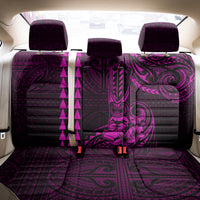 Hawaii Hauoli Makahiki Hou Back Car Seat Cover Lono Hawaiian God Kakau Polynesian Tribal Pink