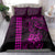 Hawaii Hauoli Makahiki Hou Bedding Set Lono Hawaiian God Kakau Polynesian Tribal Pink LT05 - Polynesian Pride