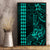 Hawaii Hauoli Makahiki Hou Canvas Wall Art Lono Hawaiian God Kakau Polynesian Tribal Turquoise LT05 - Polynesian Pride