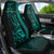 Personalized Hawaii Hauoli Makahiki Hou Car Seat Cover Lono Hawaiian God Kakau Polynesian Tribal Turquoise LT05 - Polynesian Pride