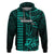 Personalized Hawaii Hauoli Makahiki Hou Hoodie Lono Hawaiian God Kakau Polynesian Tribal Turquoise LT05 Turquoise - Polynesian Pride