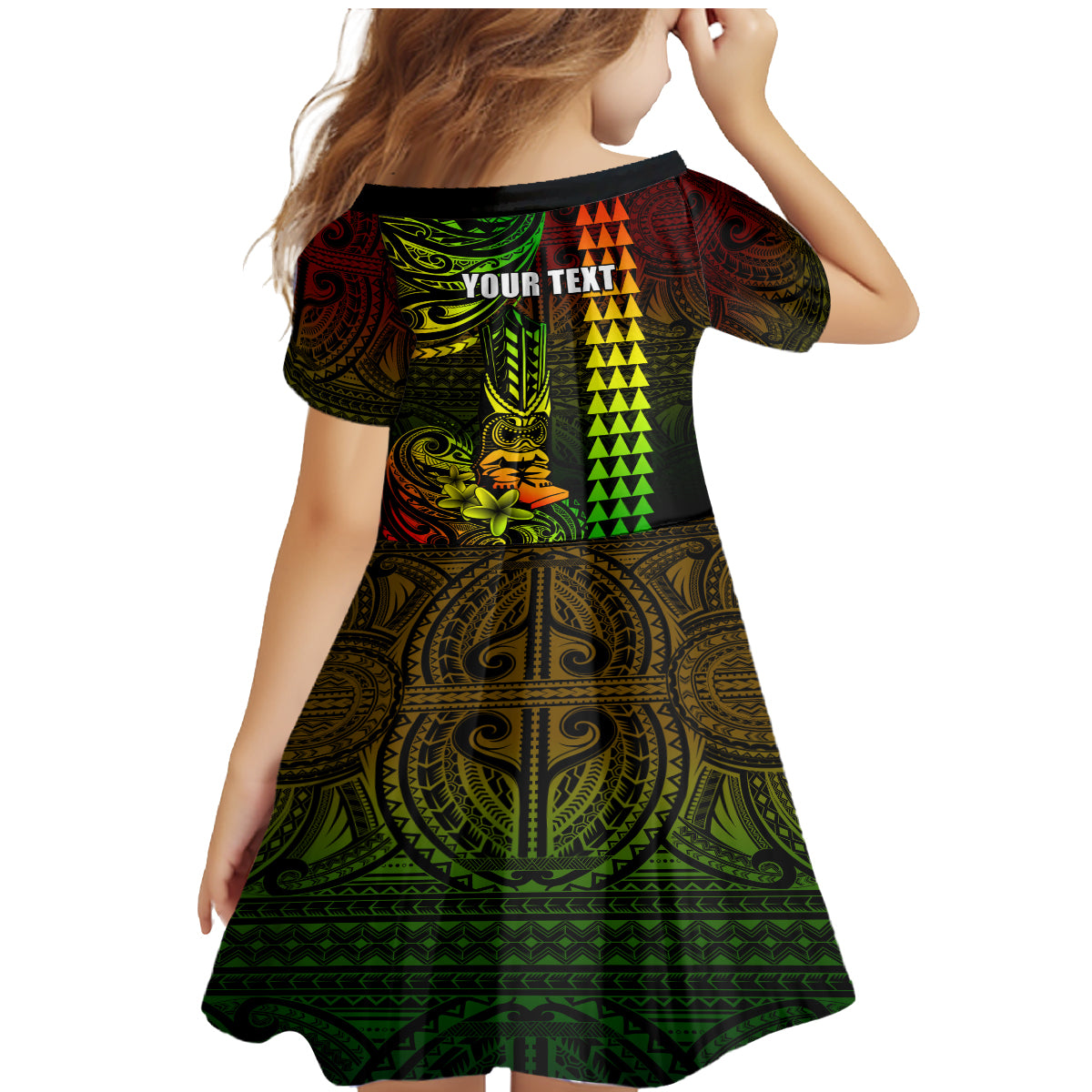 Personalized Hawaii Hauoli Makahiki Hou Family Matching Mermaid Dress and Hawaiian Shirt Lono Hawaiian God Kakau Polynesian Tribal Reggae LT05 - Polynesian Pride