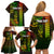 Personalized Hawaii Hauoli Makahiki Hou Family Matching Off Shoulder Short Dress and Hawaiian Shirt Lono Hawaiian God Kakau Polynesian Tribal Reggae LT05 - Polynesian Pride