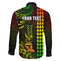 Personalized Hawaii Hauoli Makahiki Hou Family Matching Short Sleeve Bodycon Dress and Hawaiian Shirt Lono Hawaiian God Kakau Polynesian Tribal Reggae LT05 - Polynesian Pride