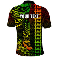 Personalized Hawaii Hauoli Makahiki Hou Polo Shirt Lono Hawaiian God Kakau Polynesian Tribal Reggae LT05 - Polynesian Pride