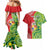 Custom Tonga Australia Rugby Couples Matching Mermaid Dress and Hawaiian Shirt Kangaroos And Tonga Mate Maa Together