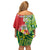 Custom Tonga Australia Rugby Family Matching Off Shoulder Short Dress and Hawaiian Shirt Kangaroos And Tonga Mate Maa Together