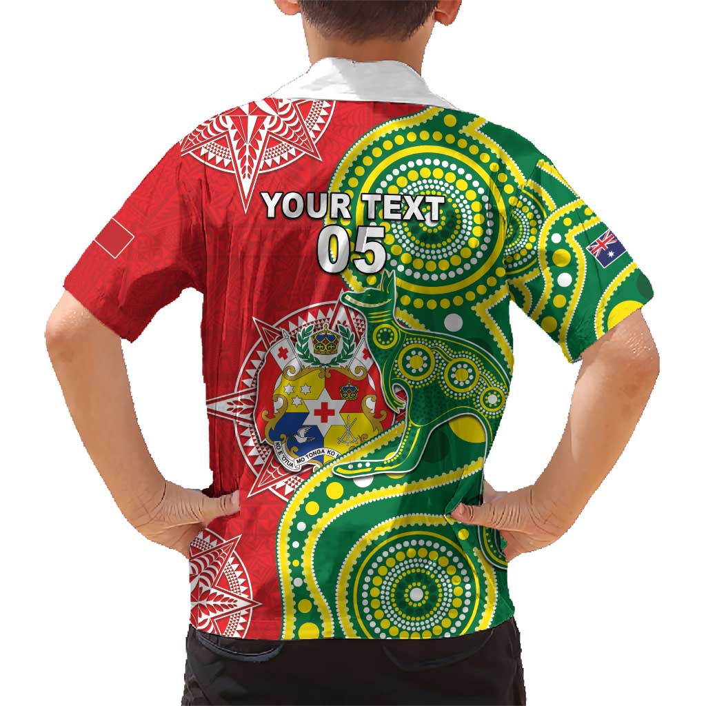 Custom Tonga Australia Rugby Hawaiian Shirt Kangaroos And Tonga Mate Maa Together LT05 - Polynesian Pride
