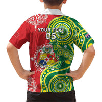 Custom Tonga Australia Rugby Hawaiian Shirt Kangaroos And Tonga Mate Maa Together LT05 - Polynesian Pride